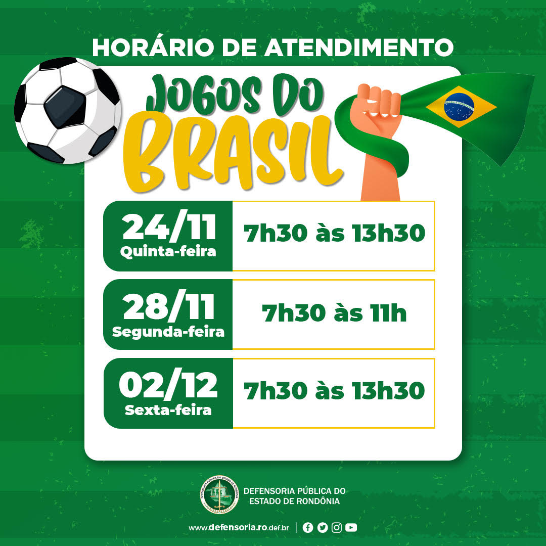 Delegacias funcionarão em horário especial durante Jogos do Brasil