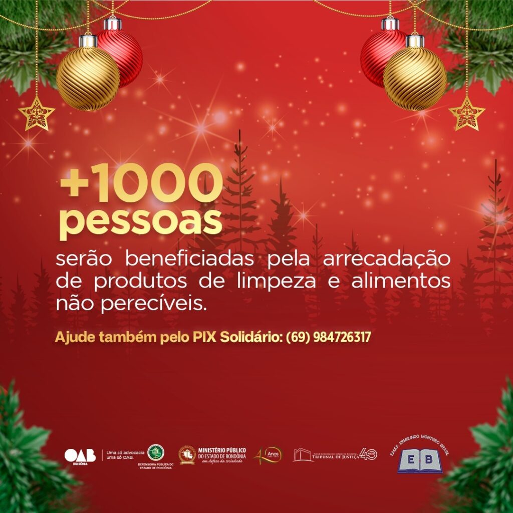 Defensoria Pública do Estado demonstra apoio à Campanha Natal Solidário da  Ordem dos Advogados do Brasil – Seccional Rondônia