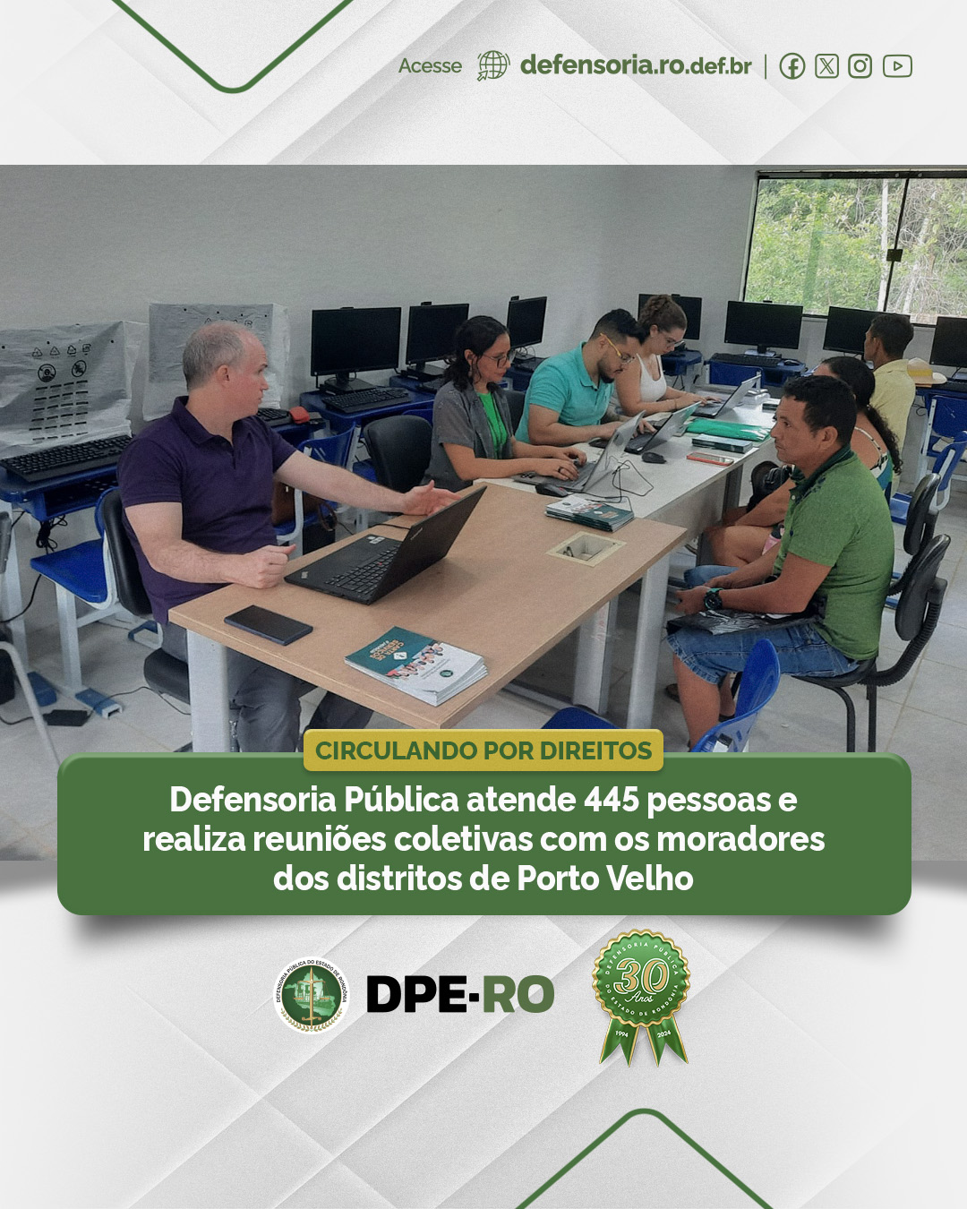 Circulando por Direitos: Defensoria Pública atende 445 pessoas e realiza reuniões coletivas com os moradores dos distritos de Porto Velho 